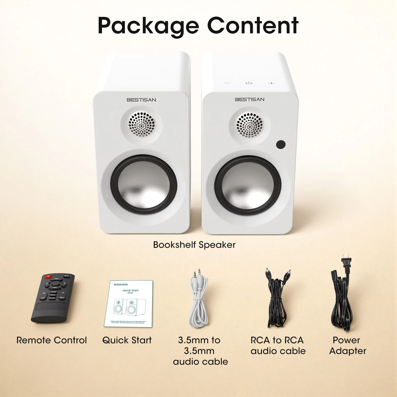 2.0-Ch 60W Bass Hi-Fi Stereo Active Bookshelf Bluetooth Speakers with AUX/Type-C/ARC/Sub Out, for Movies,Music & Desktop Gaming
2.0-Ch 60W Bass Hi-Fi Stereo Active Bookshelf Bluetooth Speakers with AUX/Type-C/ARC/Sub Out, for Movies,Music & Desktop Gaming
