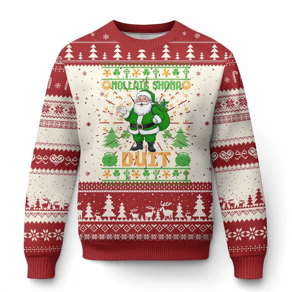 Ирландский рождественский уродливый рождественский свитер Nollaig Shona Shamrock Santa Drinking Beer Clothing Джемпер на день Святого Патрика, свитера
Ирландский рождественский уродливый рождественский свитер Nollaig Shona Shamrock Santa Drinking Beer Clothing Джемпер на день Святого Патрика, свитера