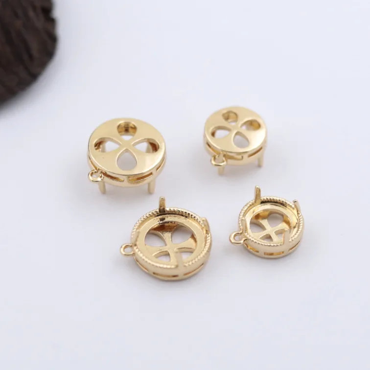 20pcs Brass Casted Open Back Pendant Base Stamping Strong 4 Prongs Bezels Setting fit 6 8 10 12mm Circle Cameo Findings DIY
20pcs Brass Casted Open Back Pendant Base Stamping Strong 4 Prongs Bezels Setting fit 6 8 10 12mm Circle Cameo Findings DIY