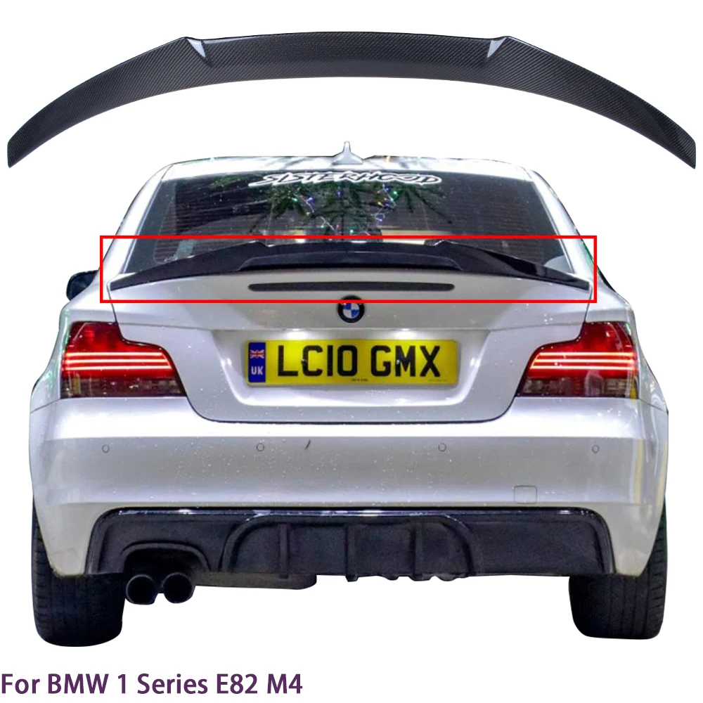 For BMW 1 Series E82 Coupe Sedan M4 Style Carbon fiber Rear Spoiler Trunk wing 2007-2013
For BMW 1 Series E82 Coupe Sedan M4 Style Carbon fiber Rear Spoiler Trunk wing 2007-2013