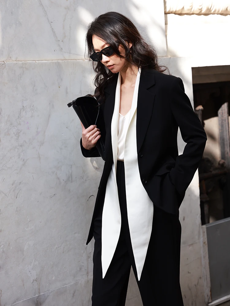 FANNIU Early Spring Elite Wardrobe Color Blo Double Collar Acetate Wool Slim Fit Suit Jaet with Waist Long Pants Women's
FANNIU Early Spring Elite Wardrobe Color Blo Double Collar Acetate Wool Slim Fit Suit Jaet with Waist Long Pants Women's