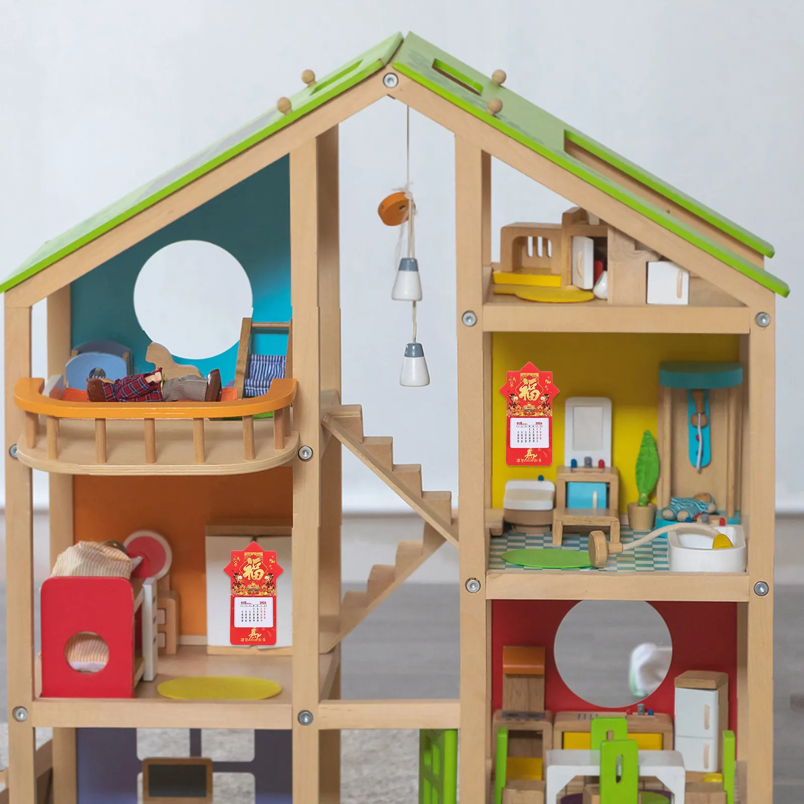 2Pcs Miniature Chinese Calendar 1:12 Scale Tiny Lunar Calendar Year of The Horse Micro Wall Decoration Dollhouse Restaurant
2Pcs Miniature Chinese Calendar 1:12 Scale Tiny Lunar Calendar Year of The Horse Micro Wall Decoration Dollhouse Restaurant