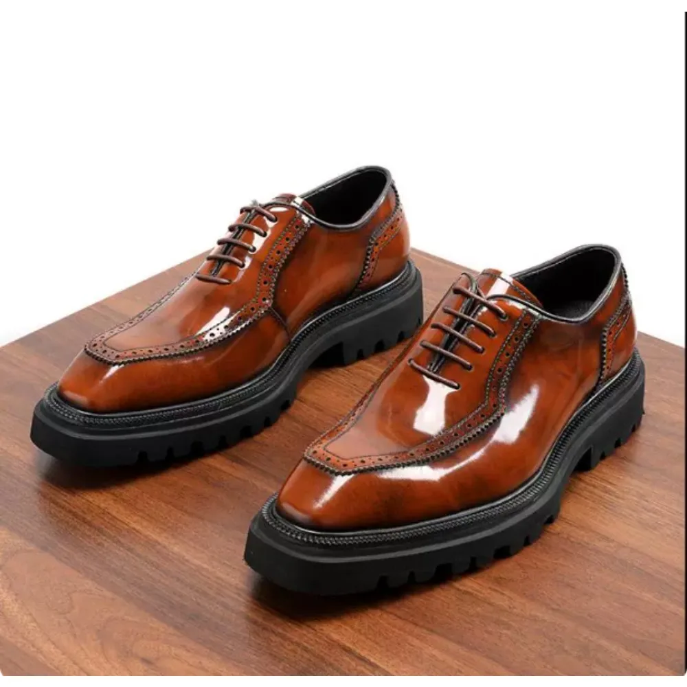 2026 Men Genuine Leather Oxford Shoes Shiny Business Casual Formal Shoes Thick Sole Height Increasing
2026 Men Genuine Leather Oxford Shoes Shiny Business Casual Formal Shoes Thick Sole Height Increasing