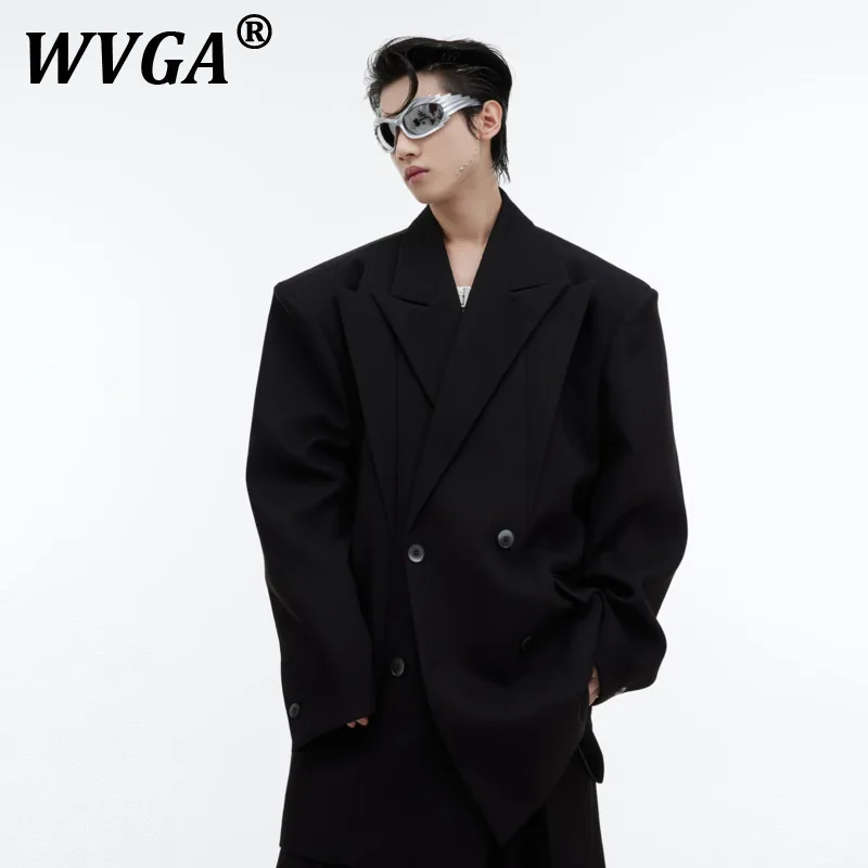 WVGA Spring Autumn New Man Twill Shoulder Padder Double Layer Collar Design Blazer Niche Chic Casual Straight Suit Pants W11328
WVGA Spring Autumn New Man Twill Shoulder Padder Double Layer Collar Design Blazer Niche Chic Casual Straight Suit Pants W11328