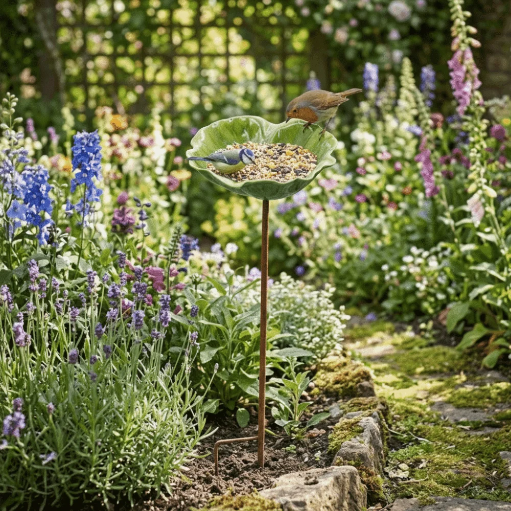 Metal Bird Bath Stand Flower Shaped Colorful Bee Butterfly Watering Station Ground Insert Iron Art Bird Water Dispenser Yard
Metal Bird Bath Stand Flower Shaped Colorful Bee Butterfly Watering Station Ground Insert Iron Art Bird Water Dispenser Yard