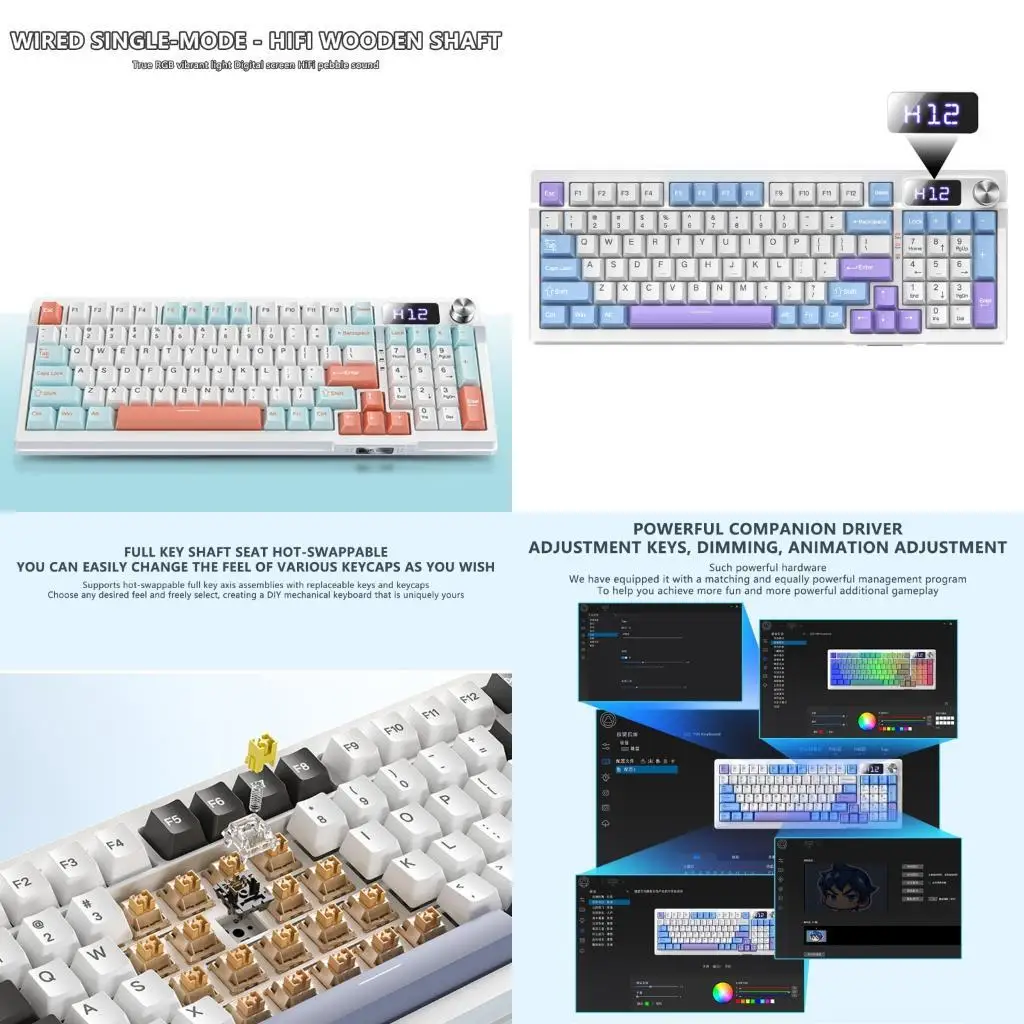 652F Эргономичные колпачки для клавиш Цифровой трубчатый экран Взаимосвязанная механическая клавиатура Бесшумный набор текста
652F Эргономичные колпачки для клавиш Цифровой трубчатый экран Взаимосвязанная механическая клавиатура Бесшумный набор текста