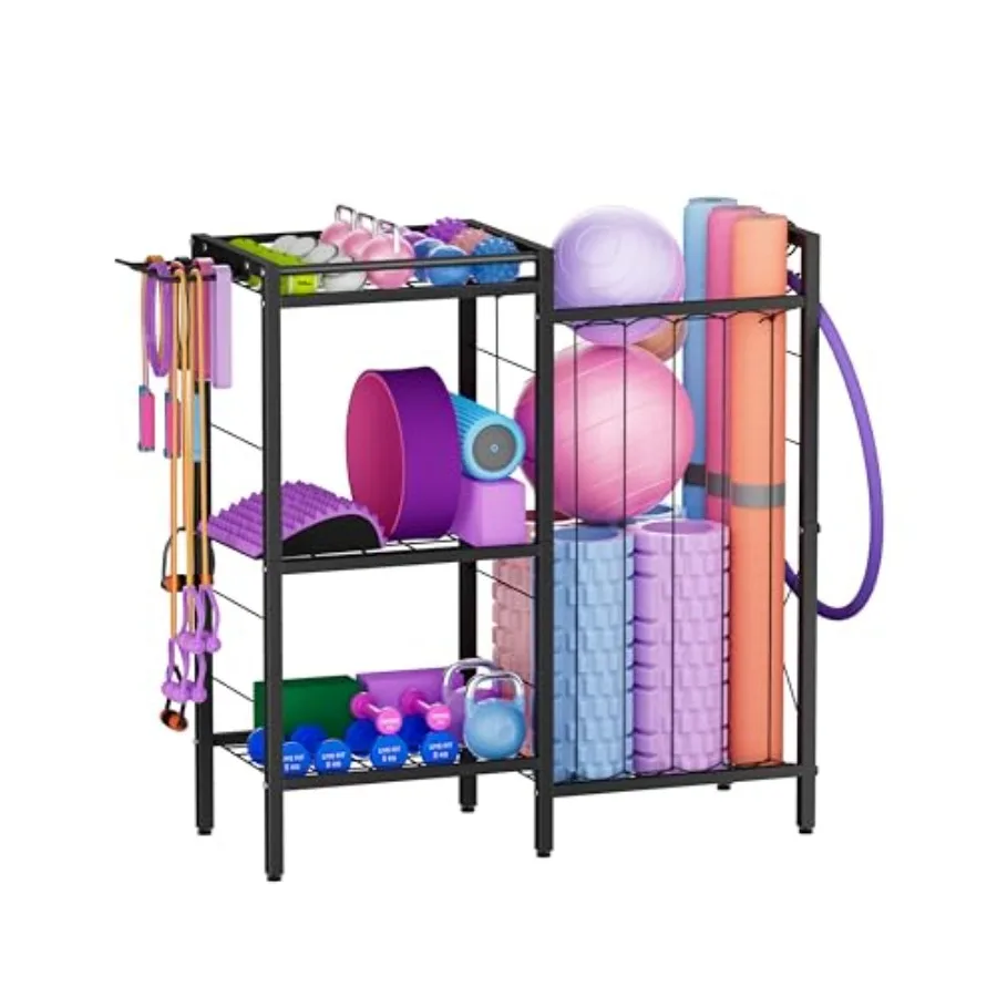 3 Tiers Dumbbells Yoga Mat Storage Rack with Elastic Straps for Kettlebells Foam Roller Resistance Bands Balls Workout Equipmen
3 Tiers Dumbbells Yoga Mat Storage Rack with Elastic Straps for Kettlebells Foam Roller Resistance Bands Balls Workout Equipmen