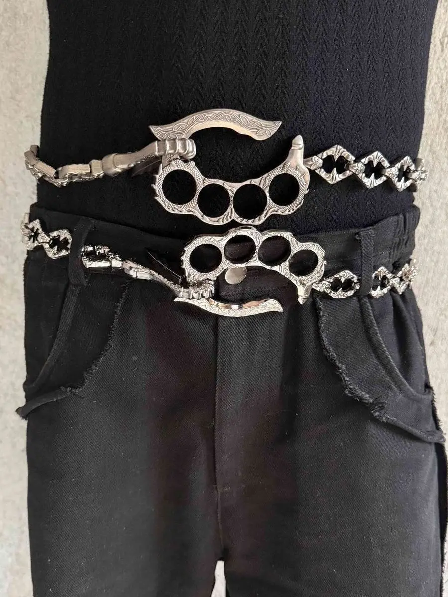 Women Silver Knuckle Duster Belt Metal
Women Silver Knuckle Duster Belt Metal