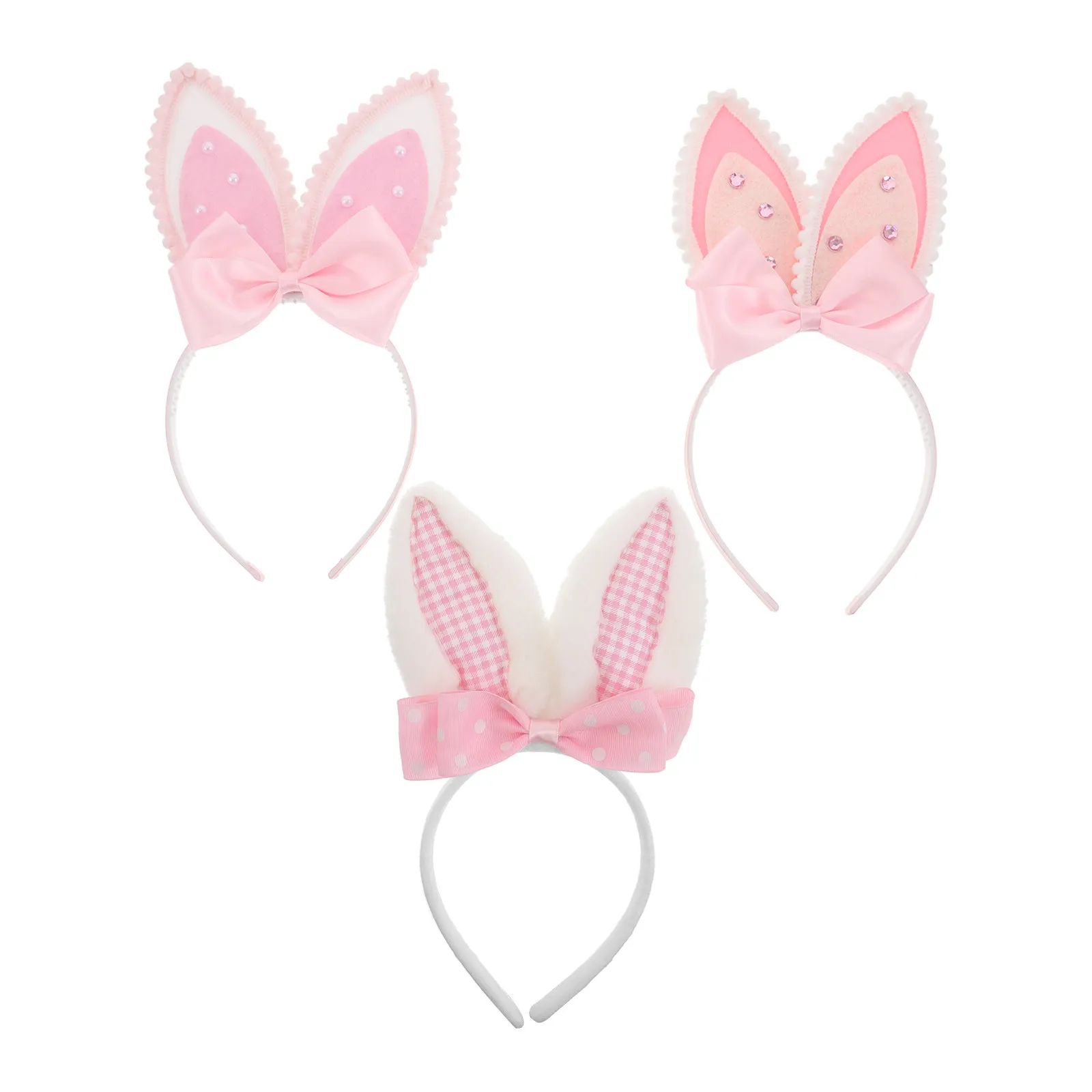 3Pcs Pink Bunny Ear Headband Set for - Cute Easter Hairband with Bow Accents - Party Cosplay Costume Accessory Face
3Pcs Pink Bunny Ear Headband Set for - Cute Easter Hairband with Bow Accents - Party Cosplay Costume Accessory Face