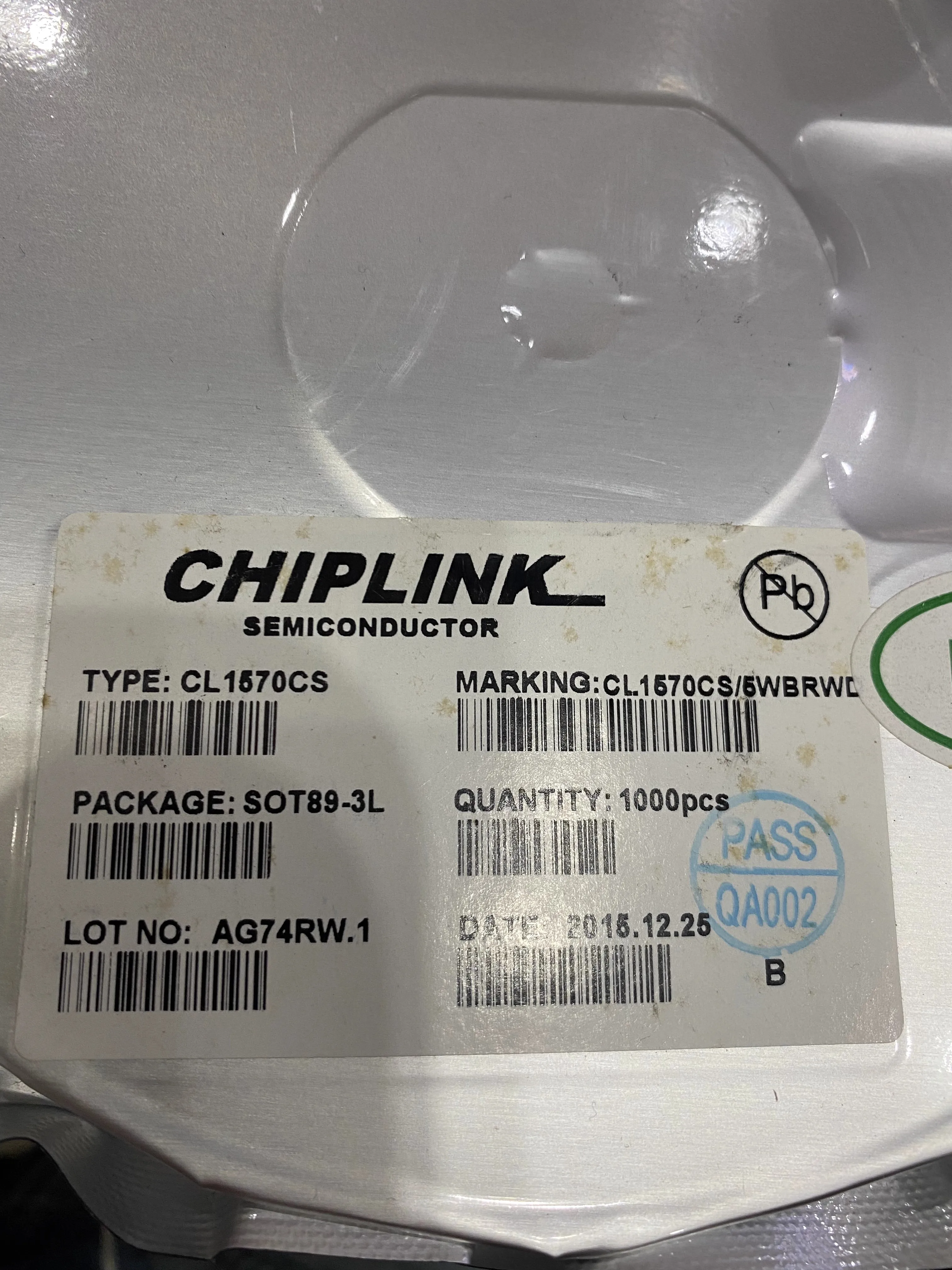 100 шт. новый оригинальный CL1570CS SOT89-3L
100 шт. новый оригинальный CL1570CS SOT89-3L