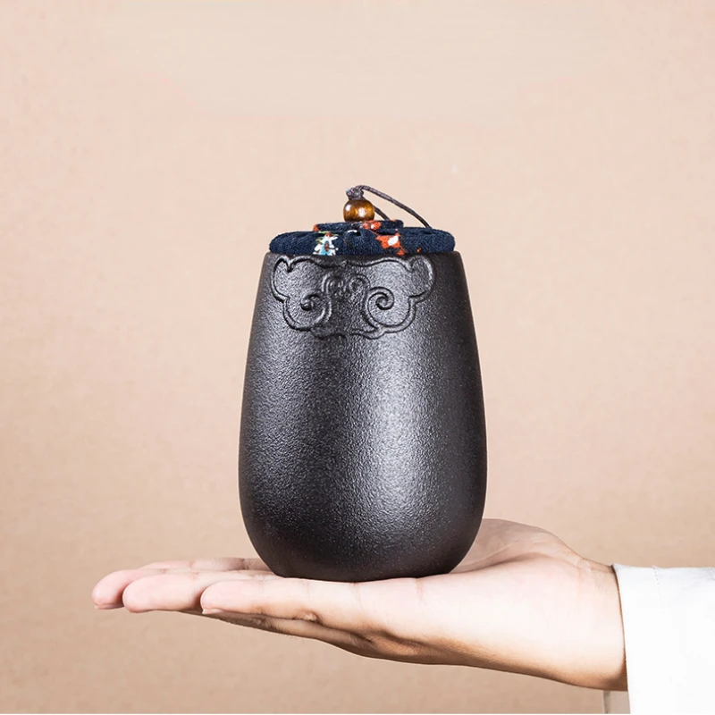 Black pottery jar frosted ceramic creative storage jar household moisture-proof jar pet urn souvenir
Black pottery jar frosted ceramic creative storage jar household moisture-proof jar pet urn souvenir