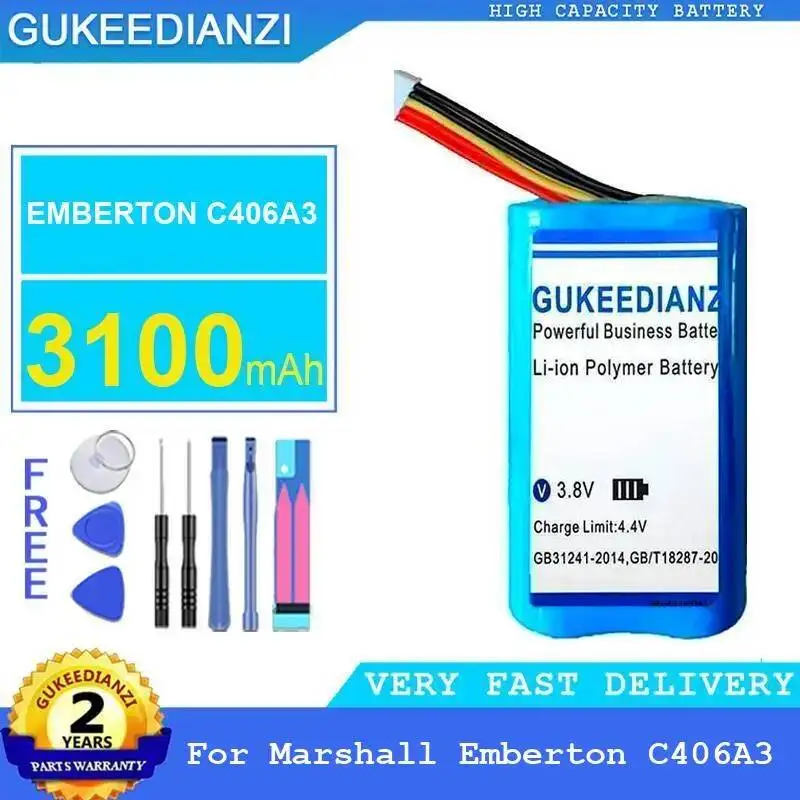 3100mAh Premium Replacement for Bluetooth Speaker Battery For Marshall Emberton C406A3 Speaker
3100mAh Premium Replacement for Bluetooth Speaker Battery For Marshall Emberton C406A3 Speaker
