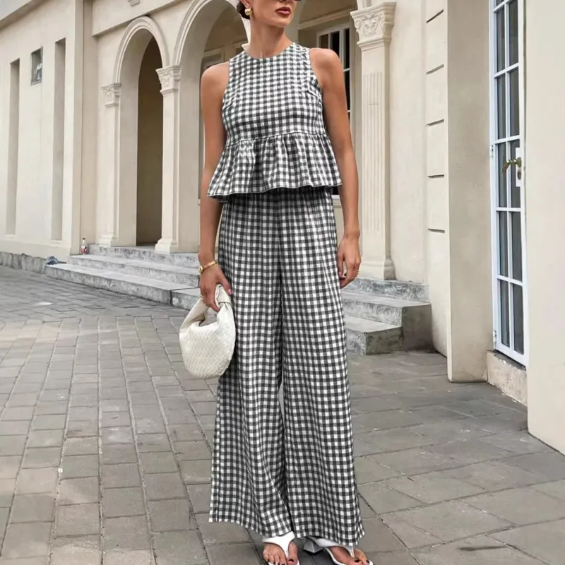 2026 Versatile Dress Casual Loose Sweet Sleeveless Round Neck Daily Fresh Beach Party Vacation Style Ins Style Long Pants Set
2026 Versatile Dress Casual Loose Sweet Sleeveless Round Neck Daily Fresh Beach Party Vacation Style Ins Style Long Pants Set