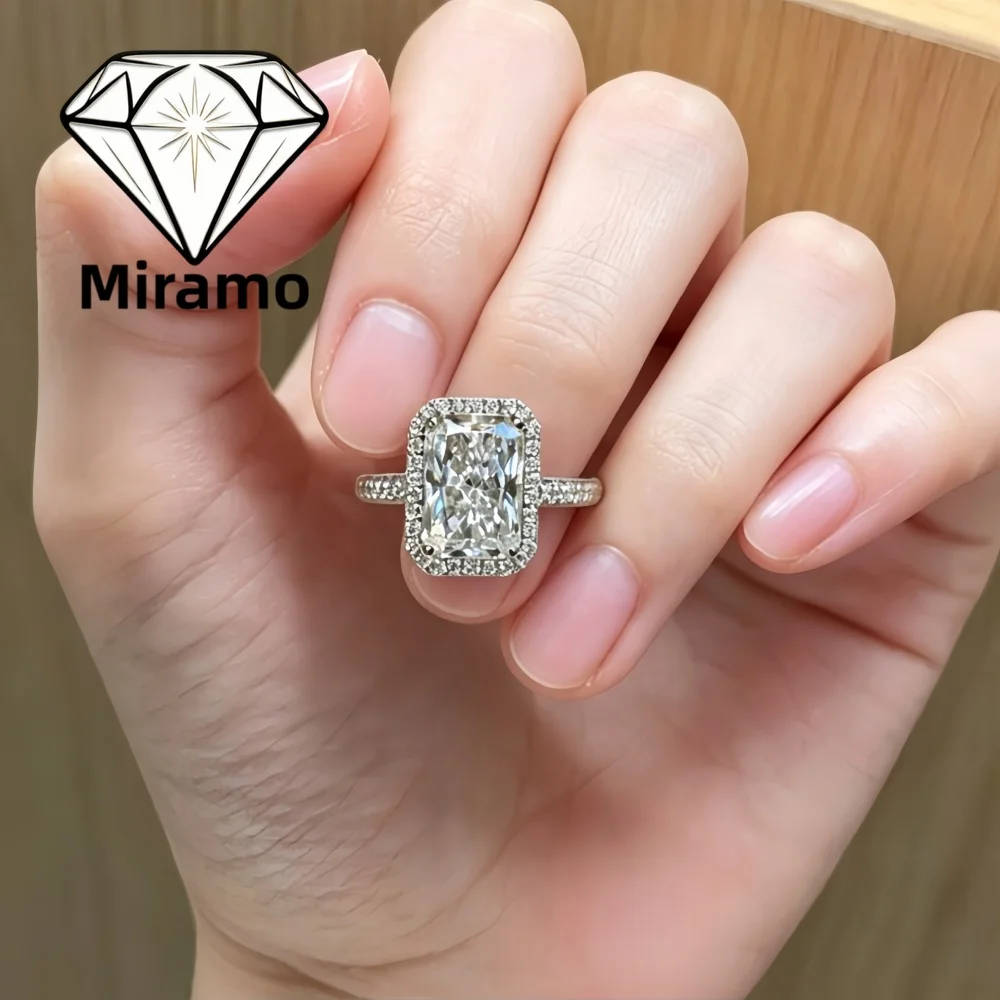 1-10Carat Radiant Cut Moissanite Engagement Ring for Women 100% 925 Sterling Silver Halo Diamond Wedding Rings with Certificate-
1-10Carat Radiant Cut Moissanite Engagement Ring for Women 100% 925 Sterling Silver Halo Diamond Wedding Rings with Certificate-