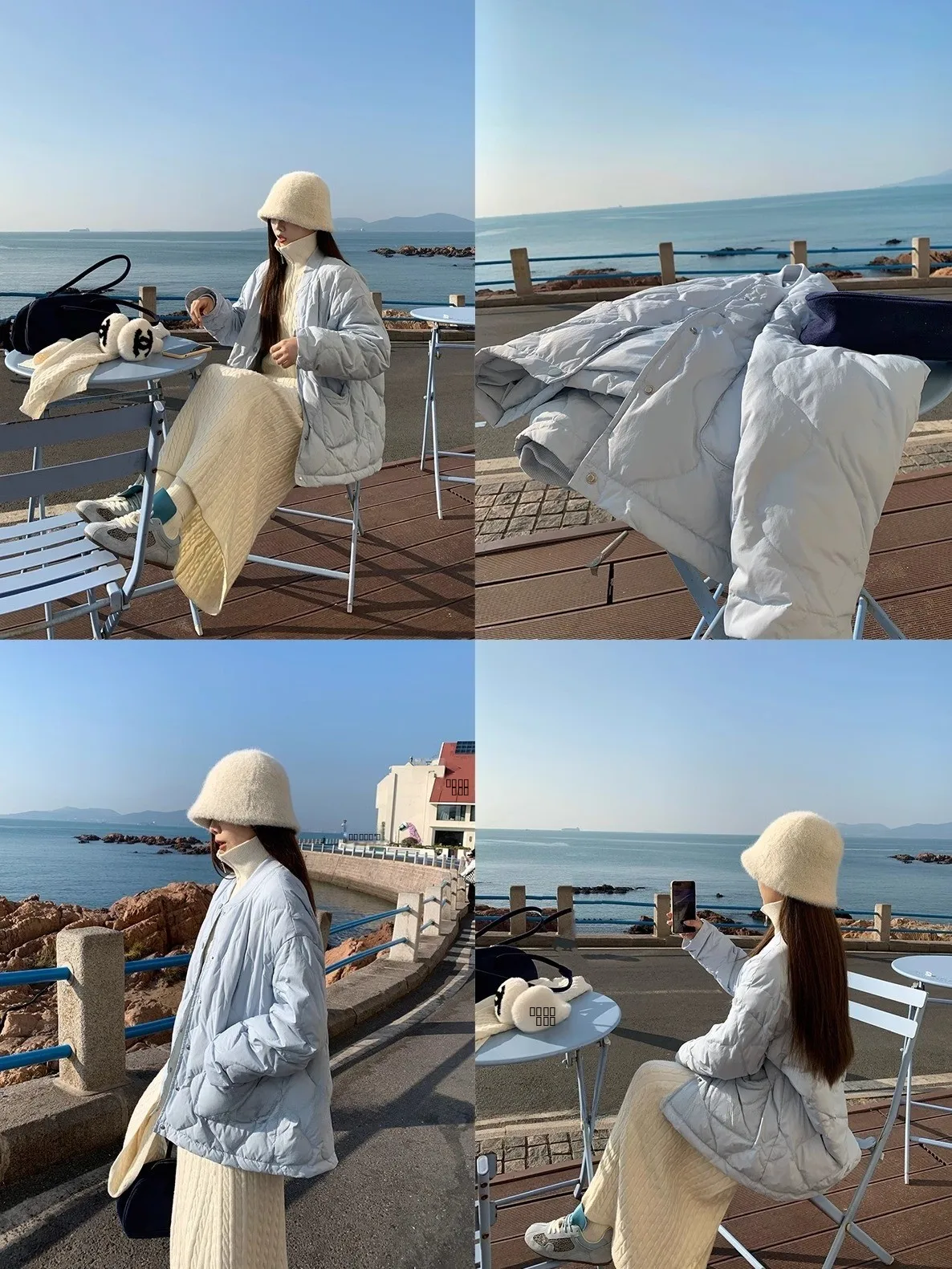 Легкая пуховая куртка с ромбовидным узором, светло-голубая, корейская версия, теплая женская верхняя одежда для города
Легкая пуховая куртка с ромбовидным узором, светло-голубая, корейская версия, теплая женская верхняя одежда для города