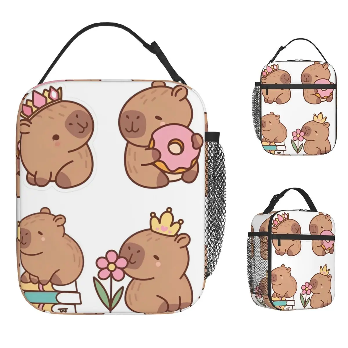 Cute Capybara Lunch Bag Casual Lunch Box Picnic Portable Zipper Thermal Tote Handbags For Adult Oxford Graphic Cooler Bag
Cute Capybara Lunch Bag Casual Lunch Box Picnic Portable Zipper Thermal Tote Handbags For Adult Oxford Graphic Cooler Bag