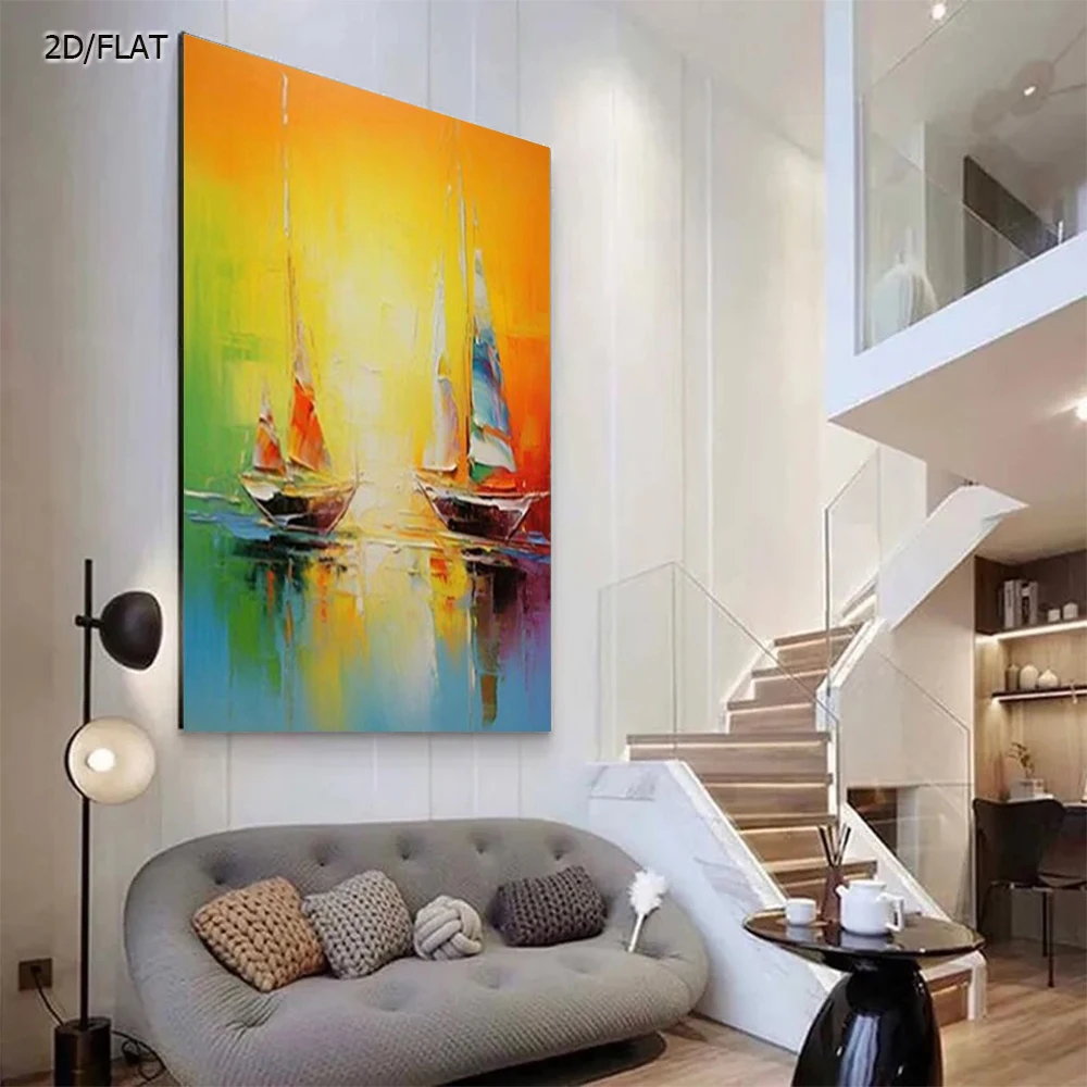 Handmade Abstract Oil Painting Wall Art Picture - Beautiful Sea Views with Sailboats - Living Room Decorative Image Canvas Art
Handmade Abstract Oil Painting Wall Art Picture - Beautiful Sea Views with Sailboats - Living Room Decorative Image Canvas Art