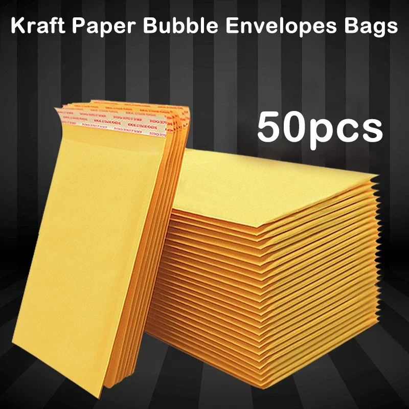 50PCS Yellow Kraft Paper Bubble Envelopes Bags Different Specifications Mailers Padded Shipping Envelope With Bubble Mailing Bag
50PCS Yellow Kraft Paper Bubble Envelopes Bags Different Specifications Mailers Padded Shipping Envelope With Bubble Mailing Bag