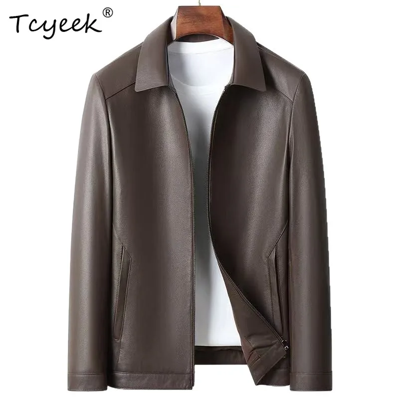 Tcyeek Real Leather Jacket Men 2026 Top Layer Cowhide Mens Coats Business Casual Coat Autumn Clothes Trendy Jaqueta De Couro
Tcyeek Real Leather Jacket Men 2026 Top Layer Cowhide Mens Coats Business Casual Coat Autumn Clothes Trendy Jaqueta De Couro