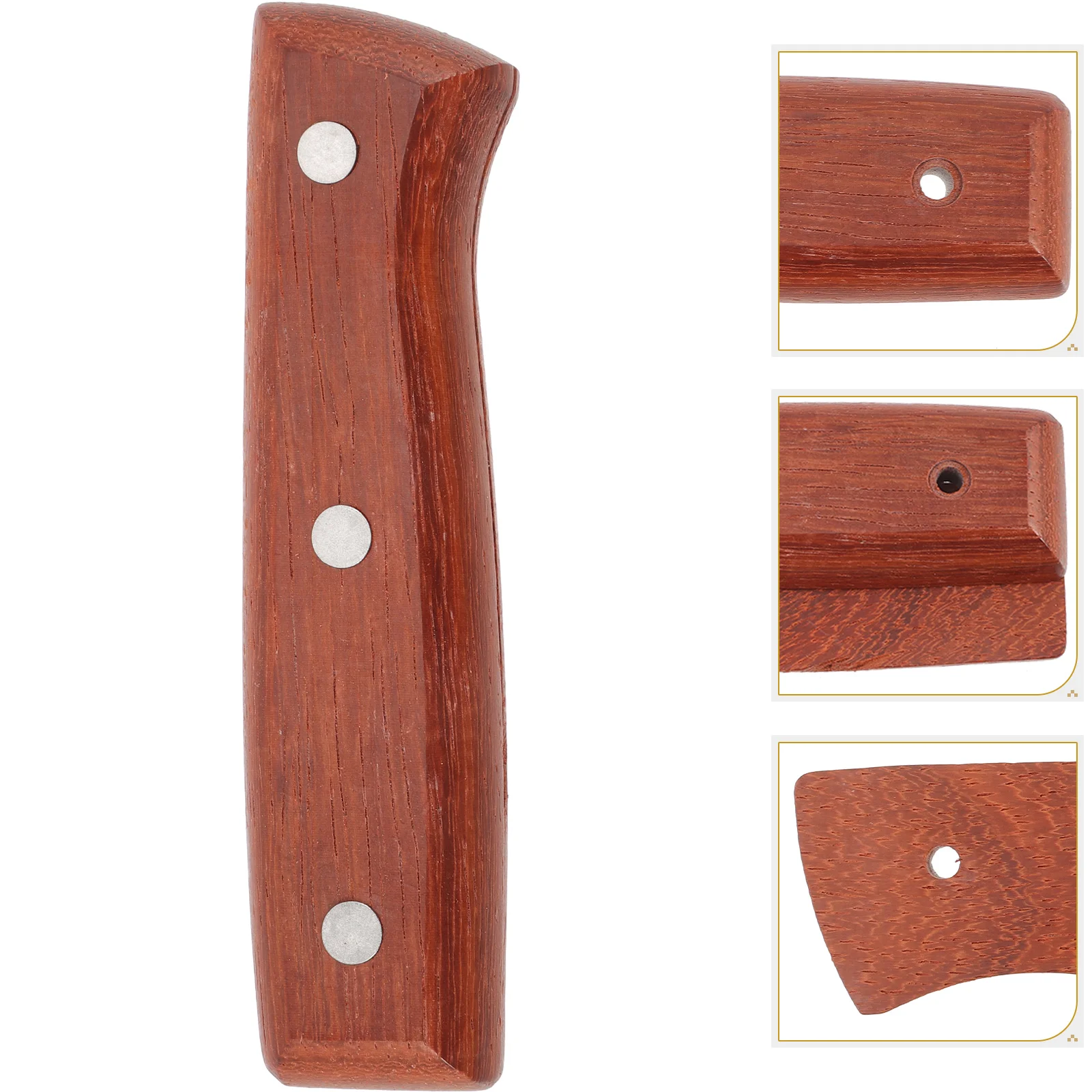 Wooden Knife Handle Replacement 8 Holes Red Pear Wood Ergonomic Non Skid Grip Accessories Smooth Easy Install
Wooden Knife Handle Replacement 8 Holes Red Pear Wood Ergonomic Non Skid Grip Accessories Smooth Easy Install