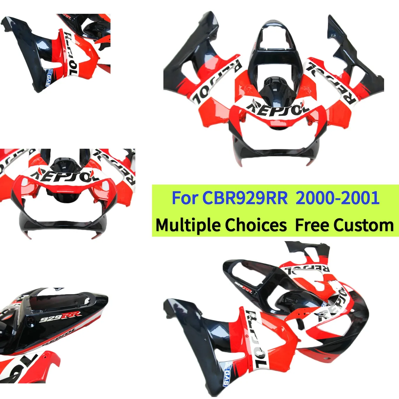 Motorcycle Bodywork Complete Kit For Honda CBR929RR 2000 2001 SC44 CBR 929 RR ABS Injection Molded Plastic
Motorcycle Bodywork Complete Kit For Honda CBR929RR 2000 2001 SC44 CBR 929 RR ABS Injection Molded Plastic