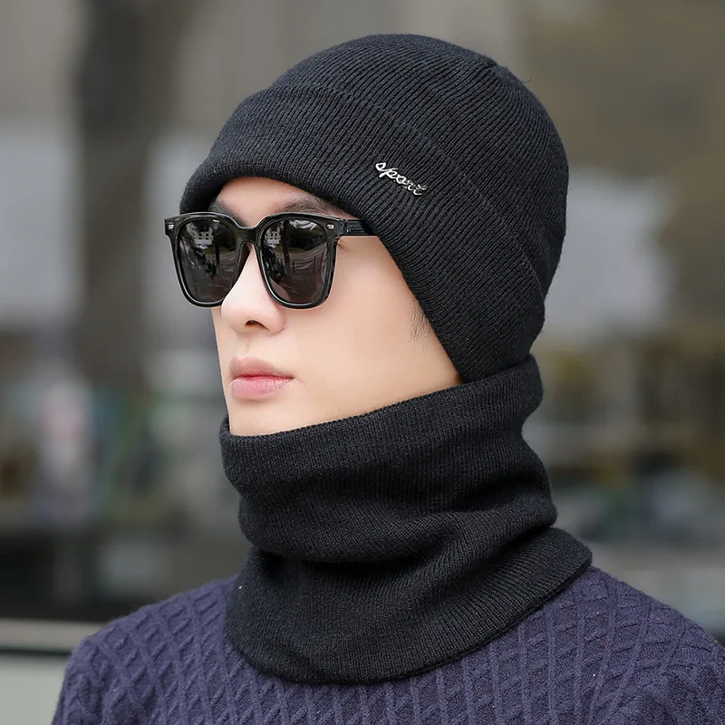 Winter Hats For Men Women Unisex Knitted Beanie Scarf Bib Ear Protection Thick Warm With Velvet Solid Color Bonnet Outdoor
Winter Hats For Men Women Unisex Knitted Beanie Scarf Bib Ear Protection Thick Warm With Velvet Solid Color Bonnet Outdoor