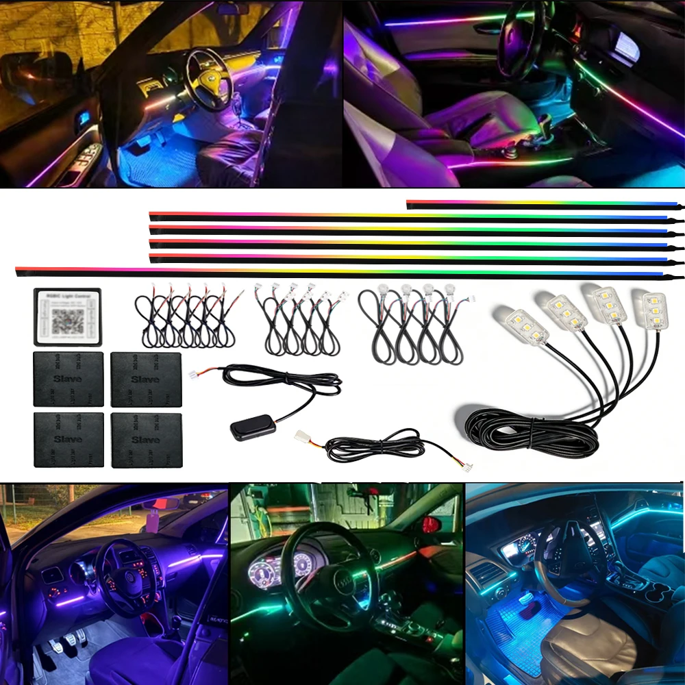 Symphony Car Ambient Light LED Strips RGB Universal Car Interior acrylic Backlight Guide Symphony Atmosphere lamp Kit Accessorie
Symphony Car Ambient Light LED Strips RGB Universal Car Interior acrylic Backlight Guide Symphony Atmosphere lamp Kit Accessorie