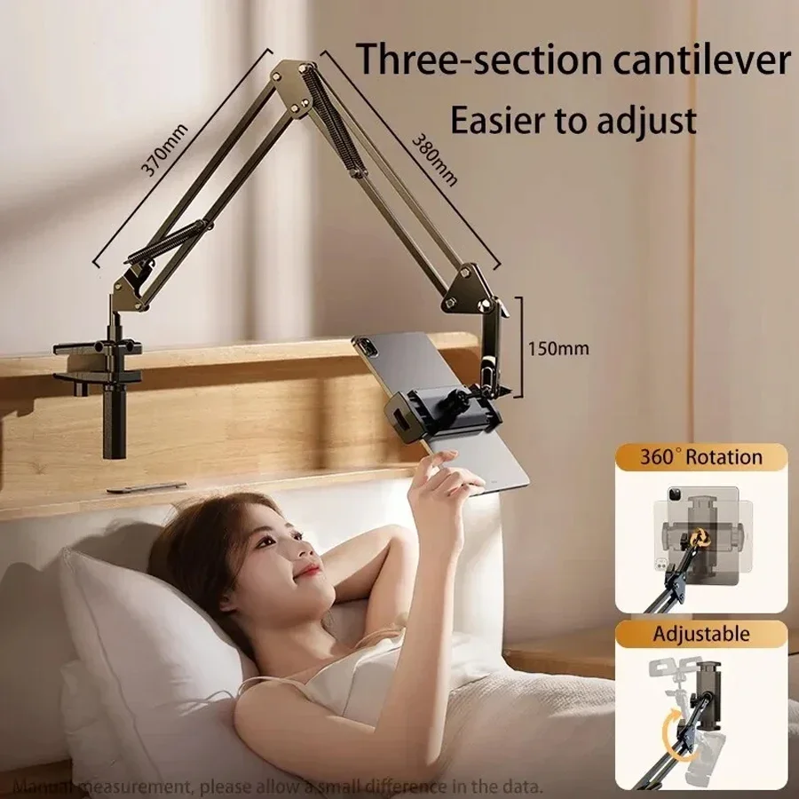 Metal Long Arm 180° Adjustable Rotatable Tablet Stand Phone Stand For 4-12.9” iPad Pro Air Xiaomi iPhone Huawei Samsung
Metal Long Arm 180° Adjustable Rotatable Tablet Stand Phone Stand For 4-12.9” iPad Pro Air Xiaomi iPhone Huawei Samsung