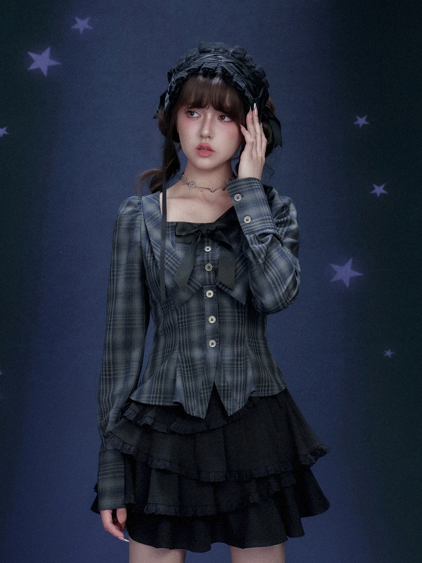 SagiDolls Sweet Long Sve irt Retro Court Sle Design Girls Fashion Polyester Fiber Knot ort Length Plaid Pa...
SagiDolls Sweet Long Sve irt Retro Court Sle Design Girls Fashion Polyester Fiber Knot ort Length Plaid Pa...