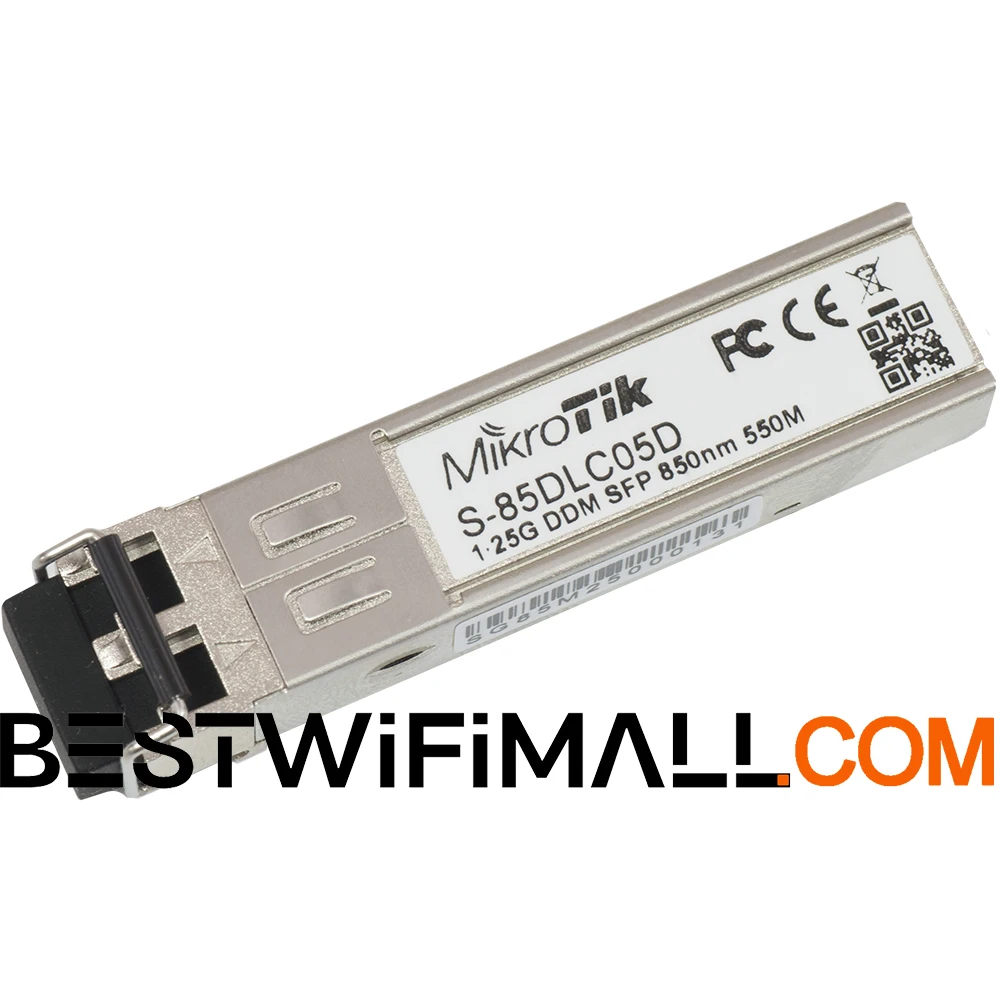 MikroTik S-85DLC05D SFP Module 1.25G 550M 850nm Dual LC Connector Multi Mode Fiber Connection 1 PCS
MikroTik S-85DLC05D SFP Module 1.25G 550M 850nm Dual LC Connector Multi Mode Fiber Connection 1 PCS