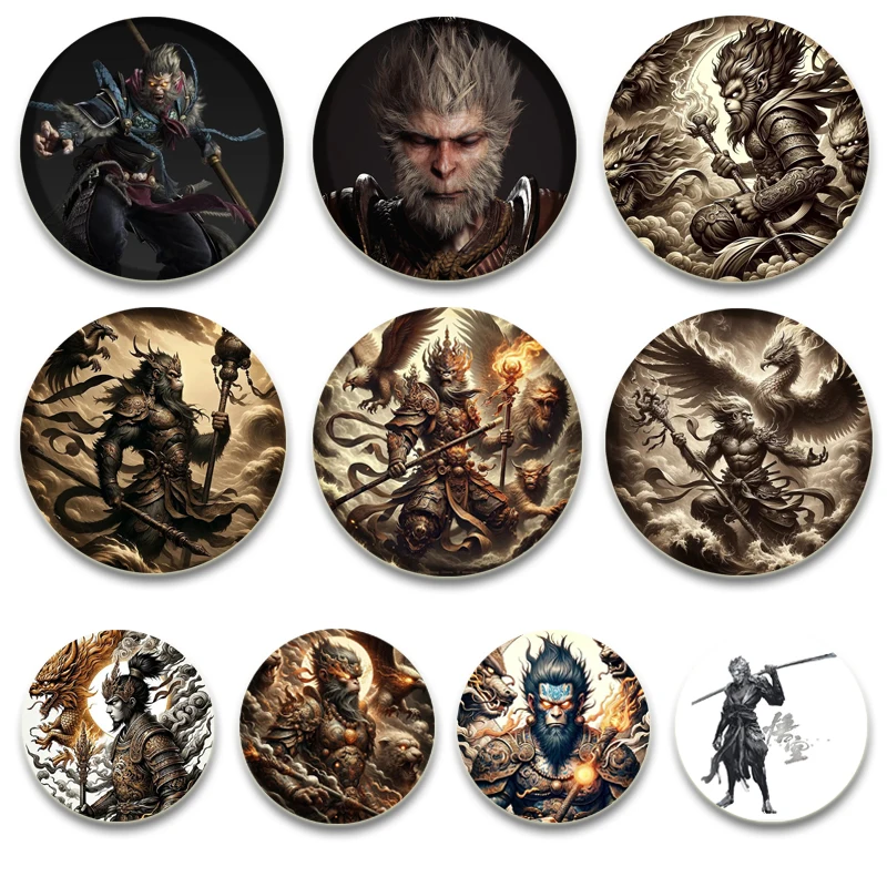 Black Myth Wukong HD Print Brooches Game Anime Badge Round Cartoon Display Lapel Pins for Backpack Accessories Decoration Gifts
Black Myth Wukong HD Print Brooches Game Anime Badge Round Cartoon Display Lapel Pins for Backpack Accessories Decoration Gifts