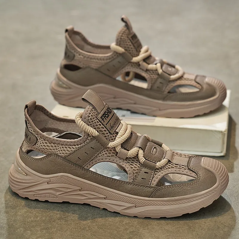 Men's Sport Breathable Sandals Summer Outdoor Wear-Resistant Slip-On Casual Driving Hollow out Dad Shoes Mesh Upper Rubber Sole
Men's Sport Breathable Sandals Summer Outdoor Wear-Resistant Slip-On Casual Driving Hollow out Dad Shoes Mesh Upper Rubber Sole