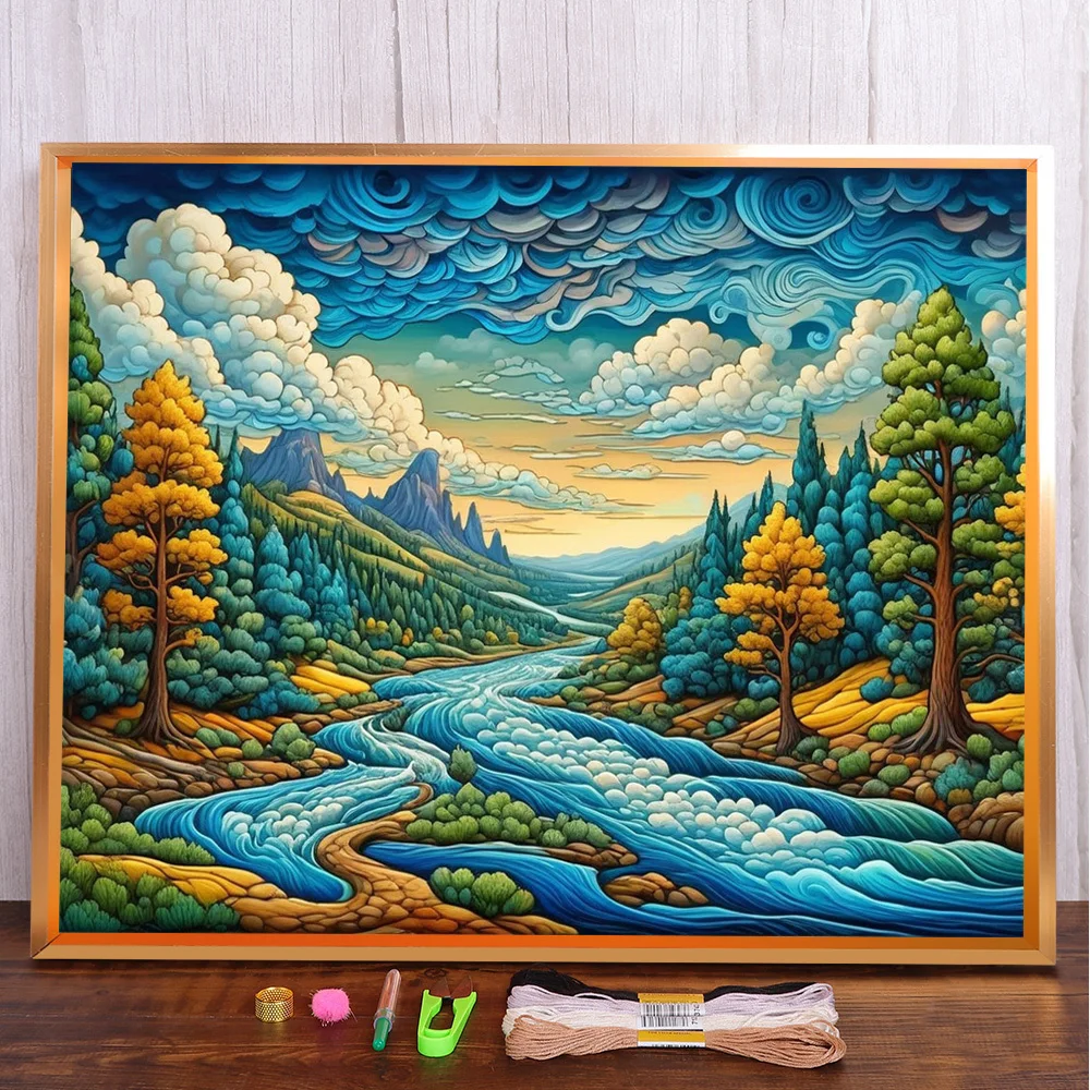 Landscape Nature Printed Fabric Cross-Stitch DIY Embroidery Kit Handmade Knitting Needlework Painting Home Decor Design Sales
Landscape Nature Printed Fabric Cross-Stitch DIY Embroidery Kit Handmade Knitting Needlework Painting Home Decor Design Sales