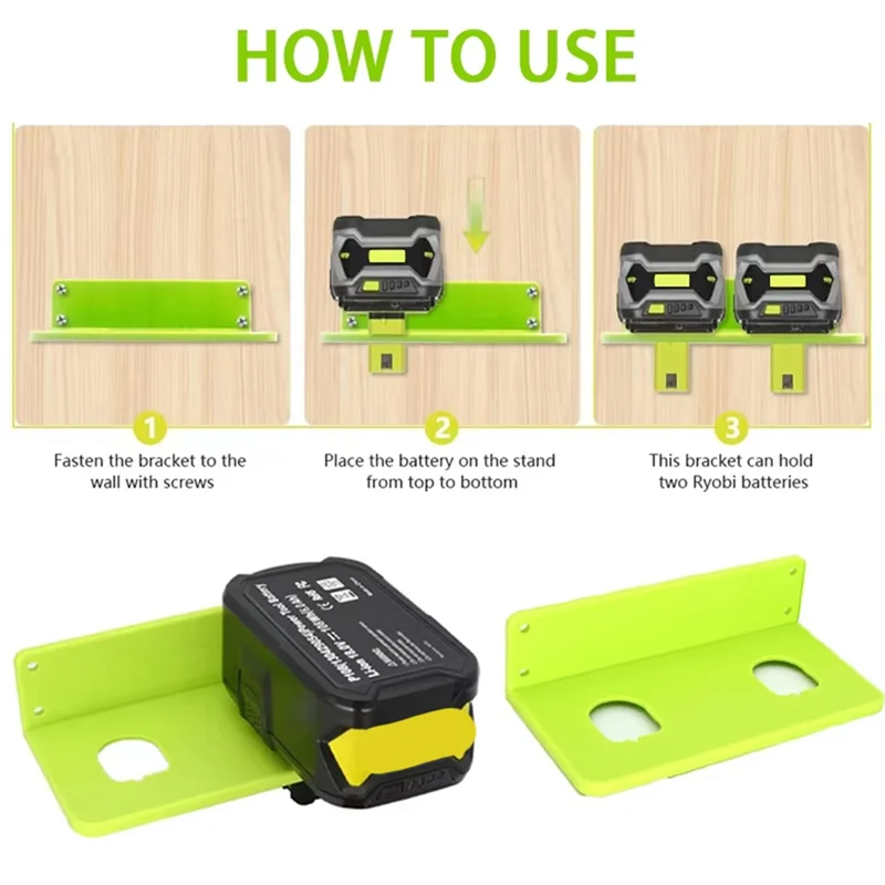 AB41-Wall Mount Holder For Ryobi 18V Nicd Li- Battery And Power Tools Plastic Drill Storage Hangers For Display Shelf
AB41-Wall Mount Holder For Ryobi 18V Nicd Li- Battery And Power Tools Plastic Drill Storage Hangers For Display Shelf