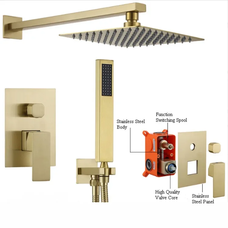 Luxury Style Shower Set With Mixer With Shower Set White and Gold Finish Shower Set
Luxury Style Shower Set With Mixer With Shower Set White and Gold Finish Shower Set
