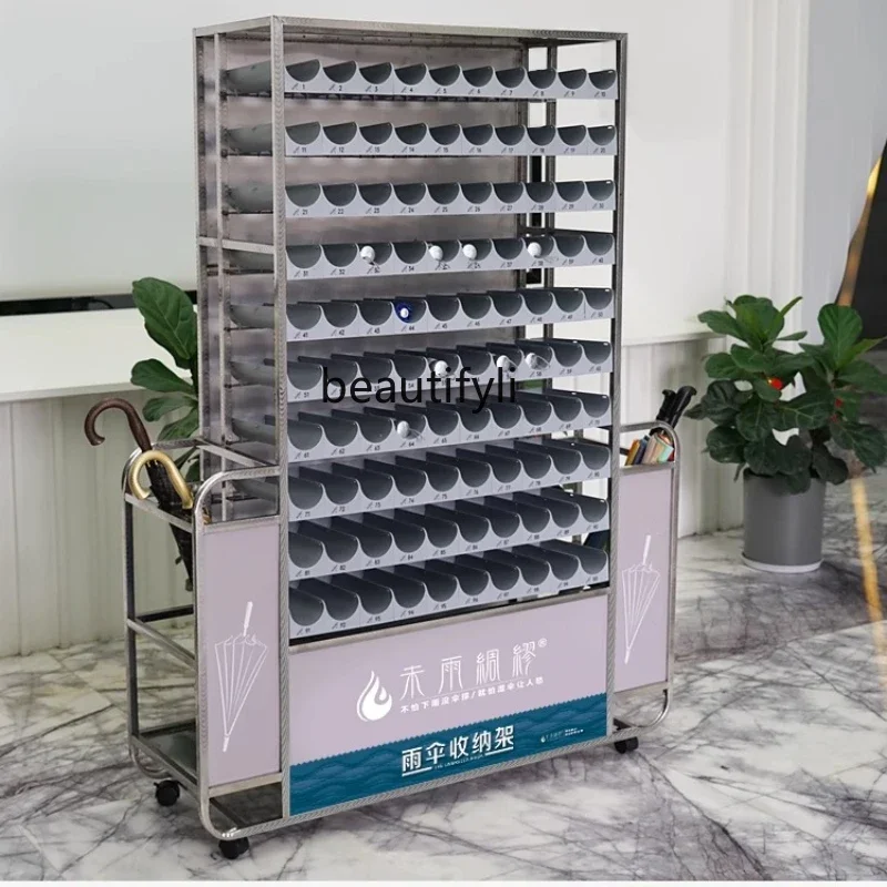 Stainless Steel Umbrella Storage Rack Large Capacity Library School Hotel Drain Storage Cabinet
Stainless Steel Umbrella Storage Rack Large Capacity Library School Hotel Drain Storage Cabinet