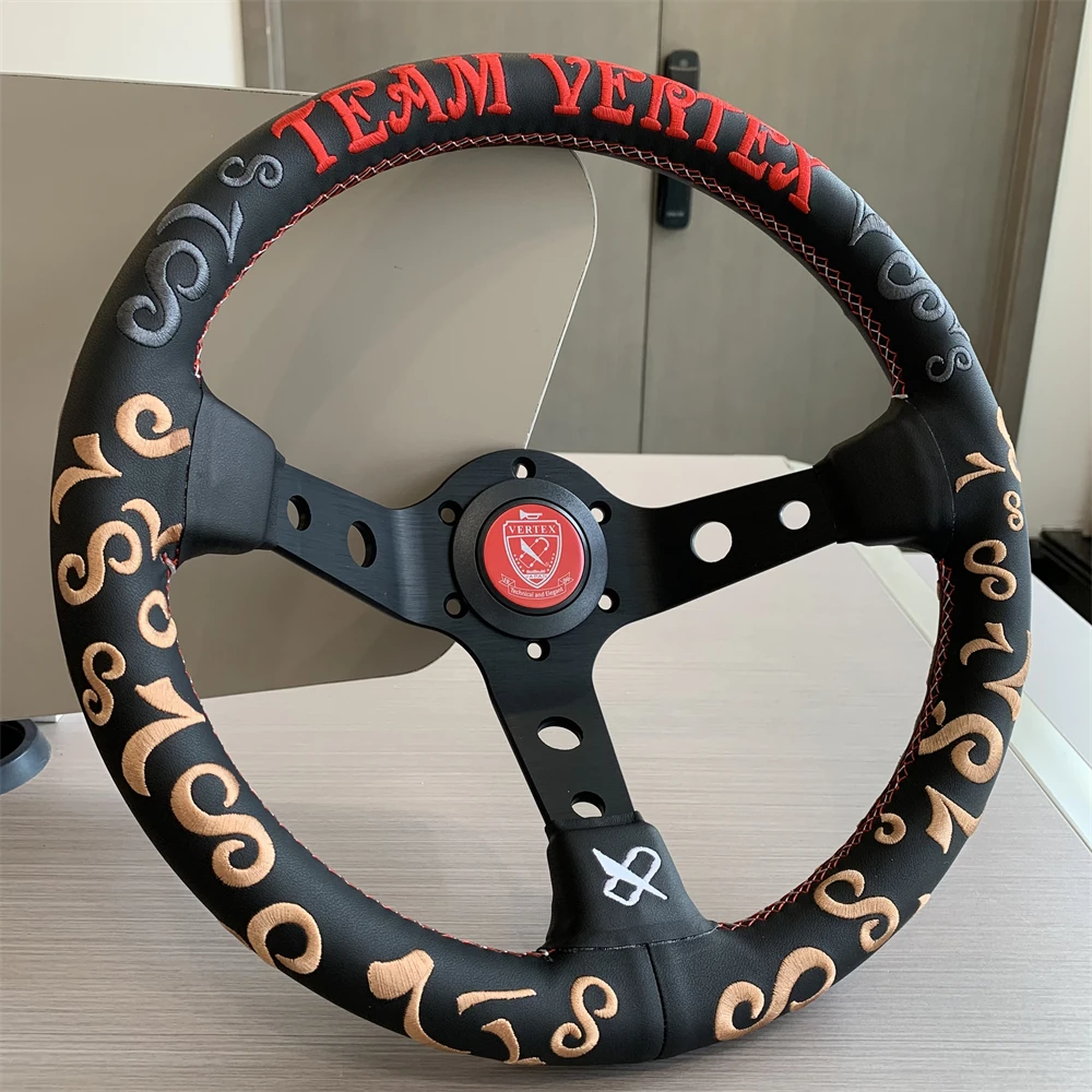 VERTEX 320mm Car Steering Wheel Deep Dish 6 Bolts Universal Sports Steering Wheel With Leather Embroider
VERTEX 320mm Car Steering Wheel Deep Dish 6 Bolts Universal Sports Steering Wheel With Leather Embroider