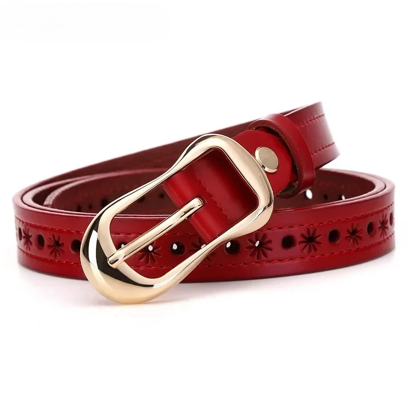 Red Golden Buckle Real Leather Belts for Ladies with Many Holes Fashion Woman Belt for Jeans Female Strap 110cm New Design
Red Golden Buckle Real Leather Belts for Ladies with Many Holes Fashion Woman Belt for Jeans Female Strap 110cm New Design