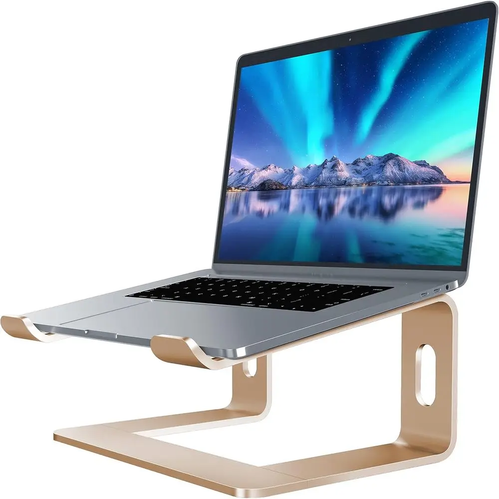 Laptop Stand, Computer Riser, Ergonomic Elevator Desk, Metal Holder, Compatible with 10-15.6 Notebook, Champagne Gold
Laptop Stand, Computer Riser, Ergonomic Elevator Desk, Metal Holder, Compatible with 10-15.6 Notebook, Champagne Gold