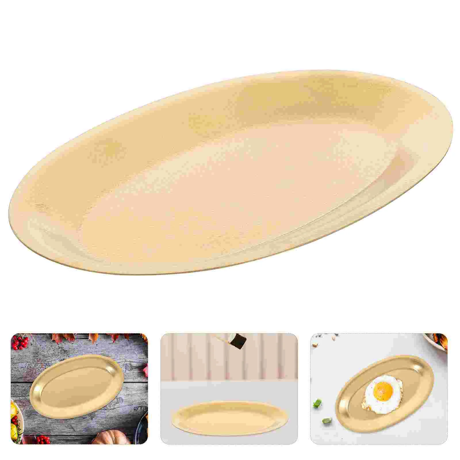 Vintage Golden BBQ Plate Oval Design High Temp Resistant Material Retro Embossed Finish Family Gathering Outdoor Picnic Hotel
Vintage Golden BBQ Plate Oval Design High Temp Resistant Material Retro Embossed Finish Family Gathering Outdoor Picnic Hotel