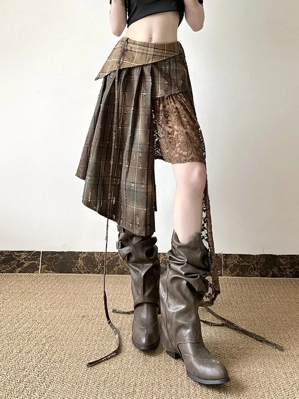 Юбка трапециевидной формы в стиле ретро со шнуровкой и поясом, винтажная юбка трапециевидной формы с вышивкой для женщин, ткань из ПВХ Ciwalk
Юбка трапециевидной формы в стиле ретро со шнуровкой и поясом, винтажная юбка трапециевидной формы с вышивкой для женщин, ткань из ПВХ Ciwalk