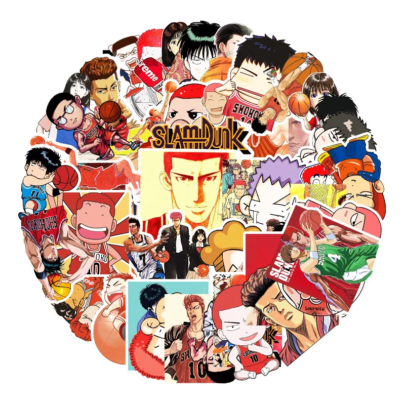 57pcs Cartoon Anime Slam Dunk Master Graffiti Waterproof Stickers Luggage Laptop Decorative Stickers
57pcs Cartoon Anime Slam Dunk Master Graffiti Waterproof Stickers Luggage Laptop Decorative Stickers
