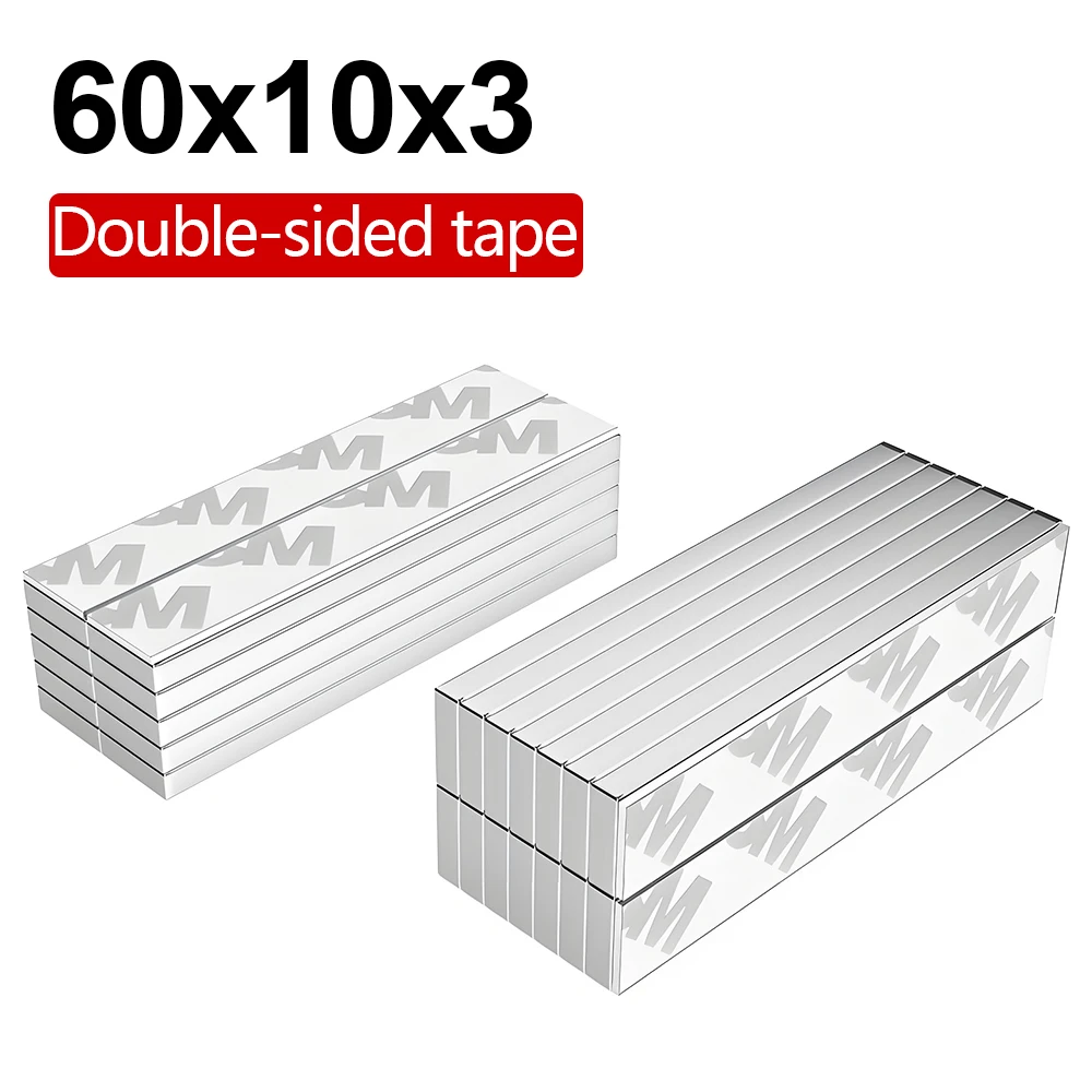 60x10x3mm Neodymium Magnet Double-sided Adhesive Magnet Suitable For Kitchen Refrigerator Fixation Multi-purpose DIY Process
60x10x3mm Neodymium Magnet Double-sided Adhesive Magnet Suitable For Kitchen Refrigerator Fixation Multi-purpose DIY Process 