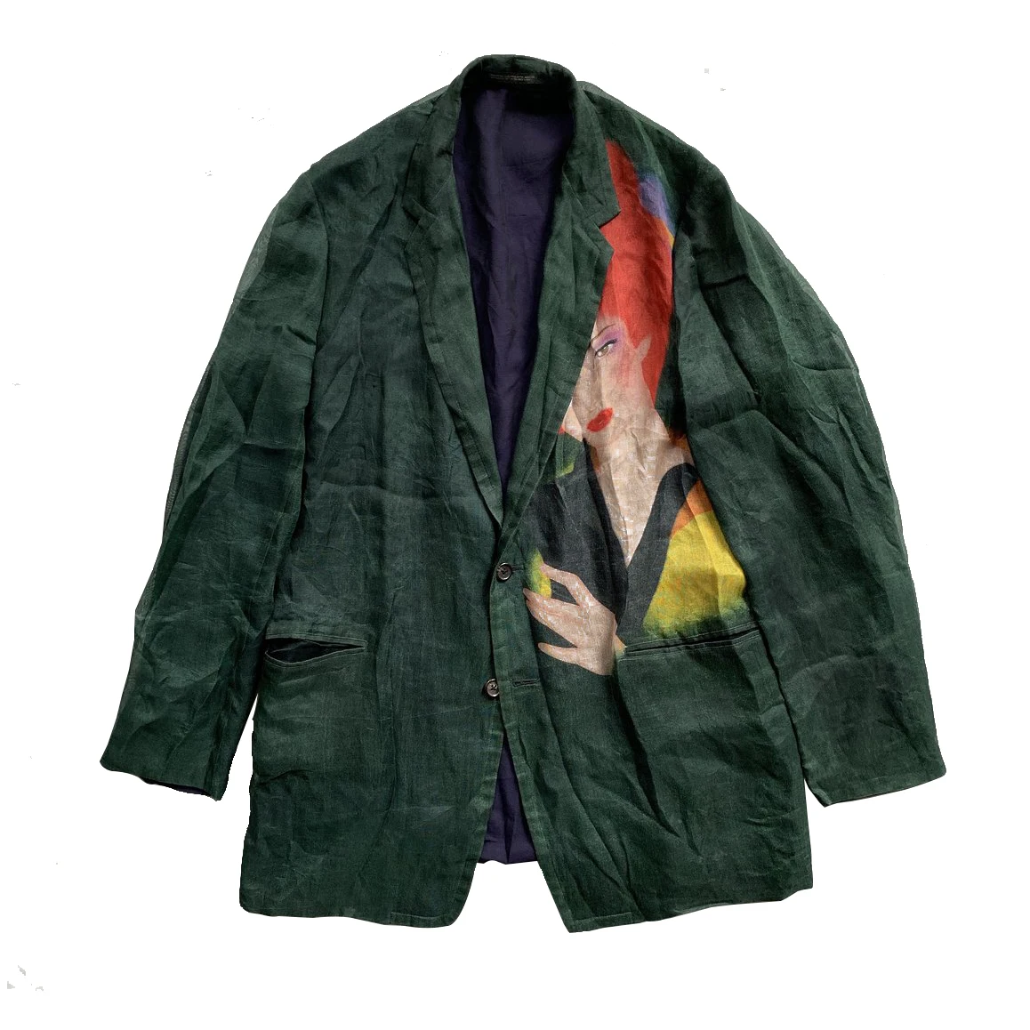 YOJI OOAK SILK JACKET Original silk oil painting printed suit Japan hand-painted limited edition
YOJI OOAK SILK JACKET Original silk oil painting printed suit Japan hand-painted limited edition