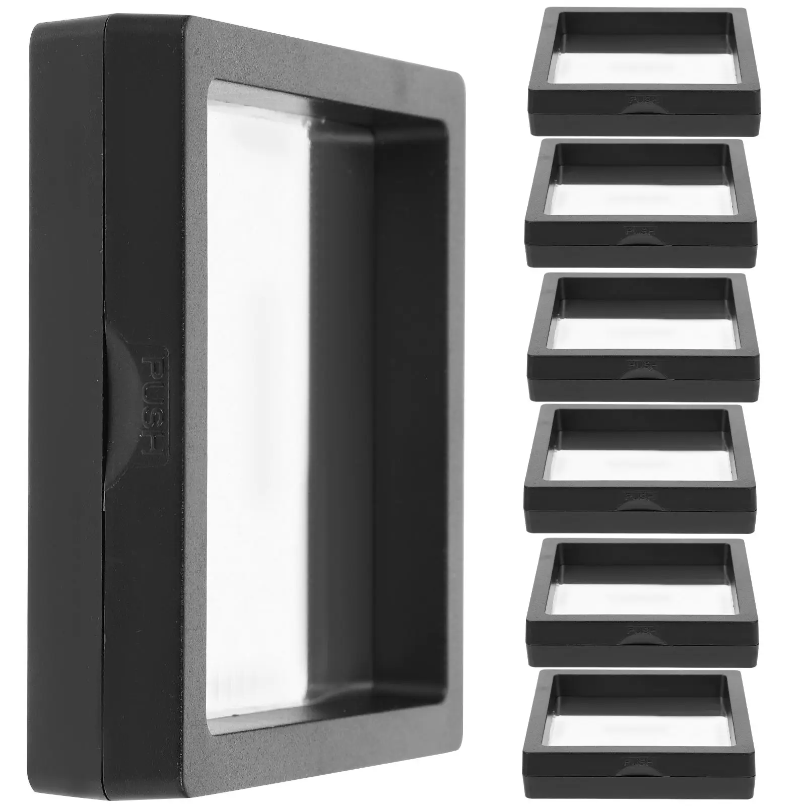 12 Pcs Jewelry Box 9x9x2cm Black PE Film Frame Waterproof Medal Coin Stamp Exhibiting Case TabletopDecoration
12 Pcs Jewelry Box 9x9x2cm Black PE Film Frame Waterproof Medal Coin Stamp Exhibiting Case TabletopDecoration