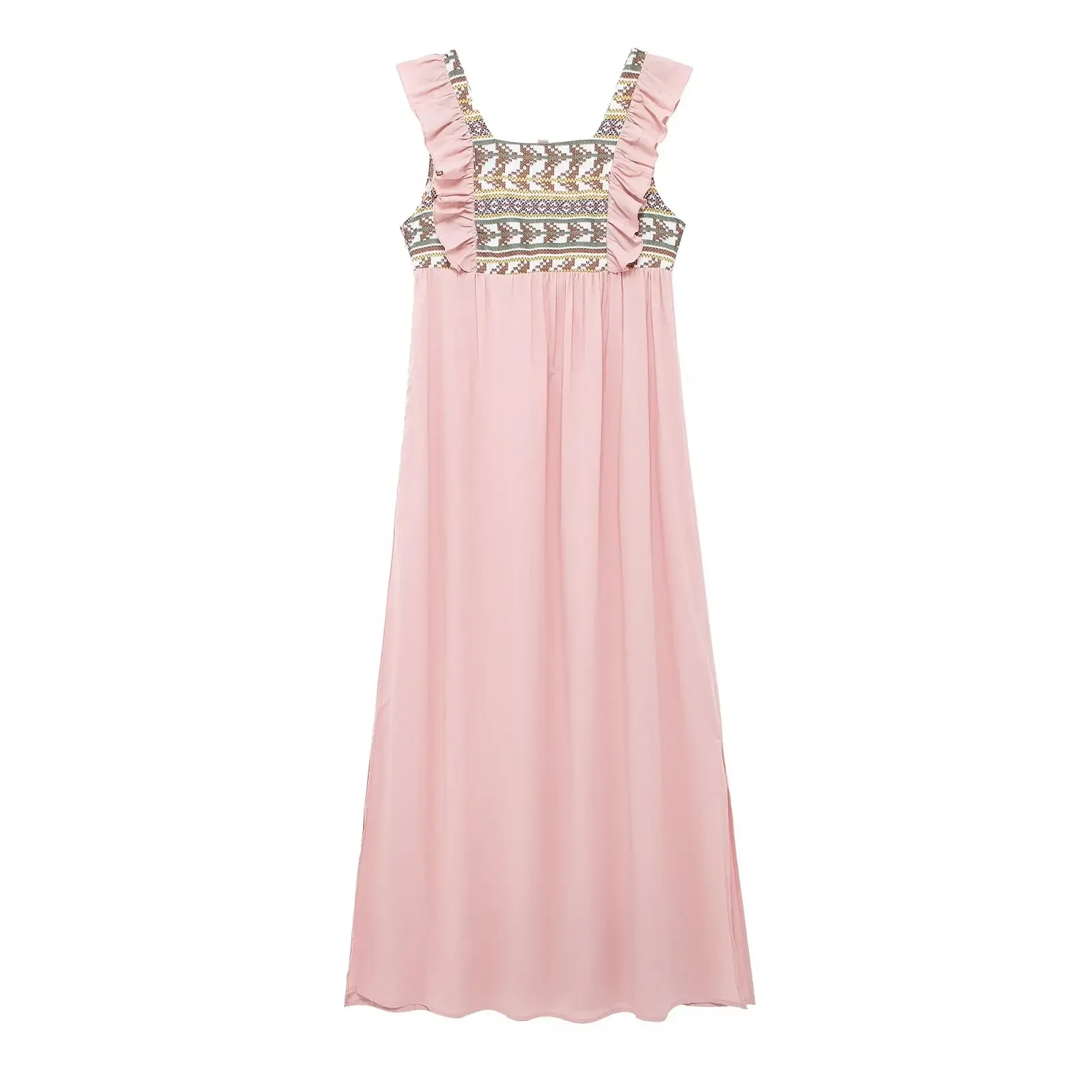 Women's Summer New Fashion Split Design Printed Splicing Midi Dress Retro Sleeveless Side Zipper Women's Dress Mujer
Women's Summer New Fashion Split Design Printed Splicing Midi Dress Retro Sleeveless Side Zipper Women's Dress Mujer
