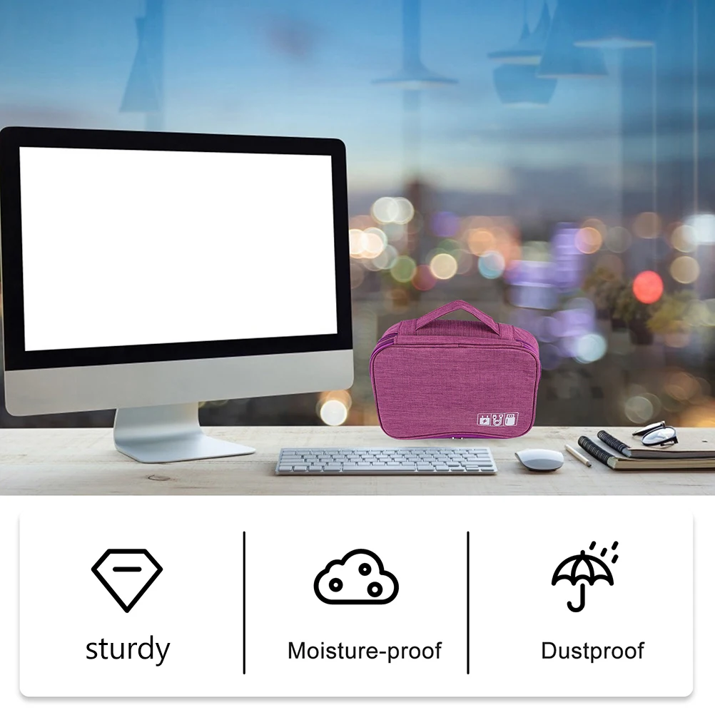 Double Layer Purple Camera Bag Cord ganizer Travel Accessories Electronics Case Portable Storage Solution For Cables
Double Layer Purple Camera Bag Cord ganizer Travel Accessories Electronics Case Portable Storage Solution For Cables