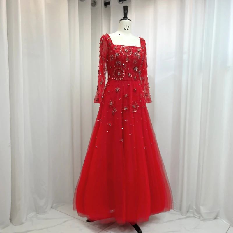 Style color can be changed, new fashionable red suspender bridal wedding toast stage host luxurious long sleeved evening gown
Style color can be changed, new fashionable red suspender bridal wedding toast stage host luxurious long sleeved evening gown