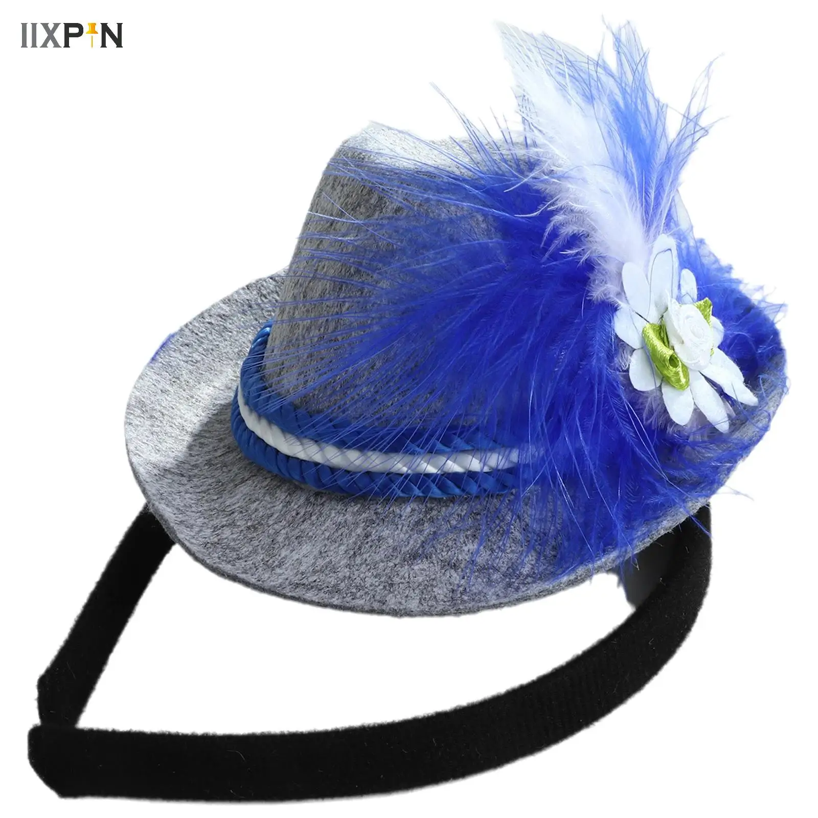 Women Elegant Felt Hat Shaped Headband Faux Flower Feather Decorated Headwear Halloween Cosplay Themed Party Costume Accessory
Women Elegant Felt Hat Shaped Headband Faux Flower Feather Decorated Headwear Halloween Cosplay Themed Party Costume Accessory