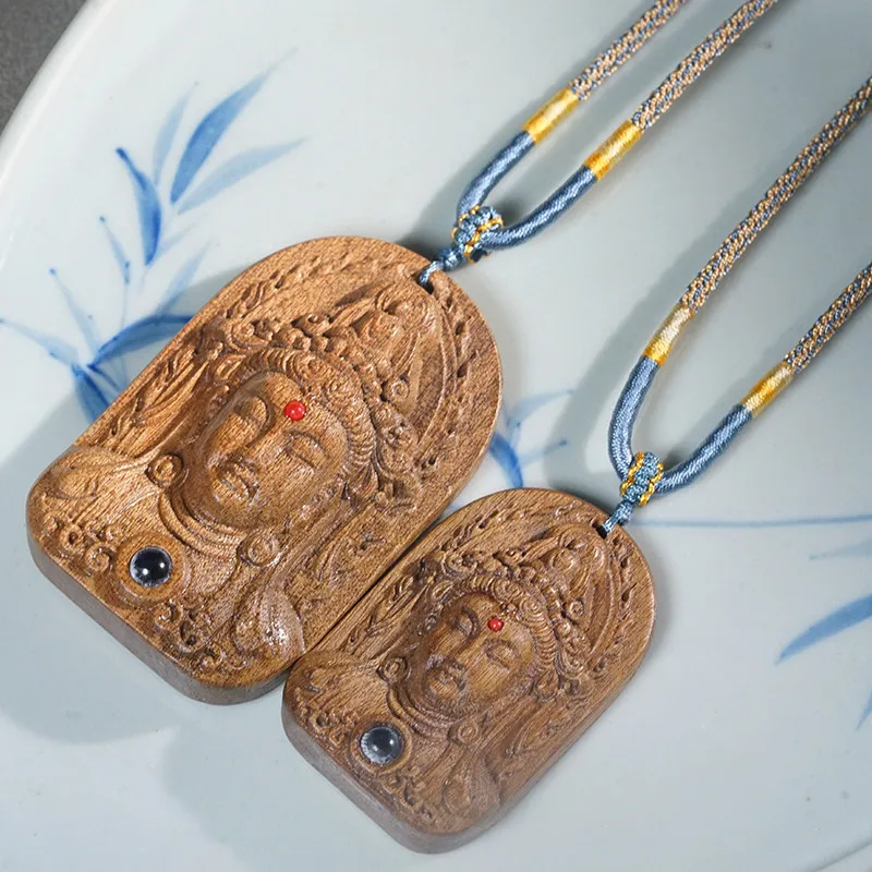 Carved Gold Phoebe Wood Tara Guanyin Pendant Necklace Unisex Worn Jewelry Gifts
Carved Gold Phoebe Wood Tara Guanyin Pendant Necklace Unisex Worn Jewelry Gifts